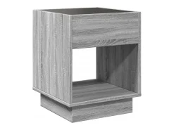 Mesa de centro con Infinity LED gris Sonoma 40x40x50 cm