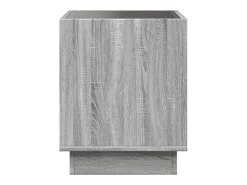 Mesa de centro con Infinity LED gris Sonoma 40x40x50 cm