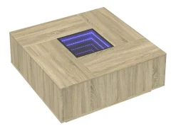 Mesa de centro con Infinity LED roble Sonoma 100x100x40 cm