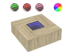 Mesa de centro con Infinity LED roble Sonoma 100x100x40 cm