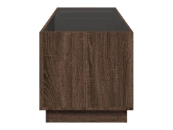 Mesa de centro con Infinity LED marrón roble 90x50x50 cm