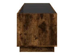 Mesa de centro con Infinity LED roble ahumado 90x50x50 cm