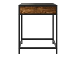 Mesa de centro con Infinity LED roble ahumado 40x40x51 cm