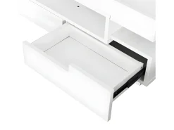 Mesa de centro con LED - acabado brillante - 4 cajones delanteros y traseros - Blanco