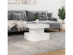 Mesa de centro con luces LED blanco 50x50x40 cm