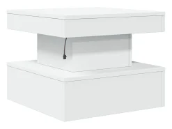 Mesa de centro con luces LED blanco 50x50x40 cm