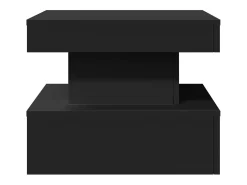 Mesa de centro con luces LED negro 50x50x40 cm