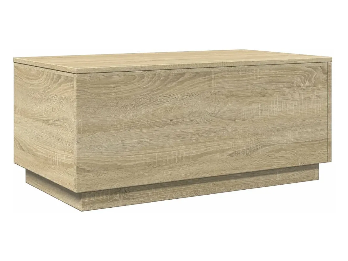 Mesa de centro con luces LED roble Sonoma 90x50x40 cm