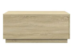 Mesa de centro con luces LED roble Sonoma 90x50x40 cm