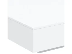 Mesa de centro con luces LED blanca 100x100x31 cm
