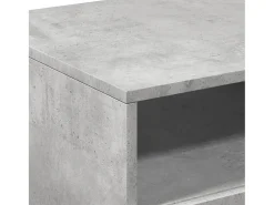 Mesa de centro con luces LED gris hormigón 90x49x40 cm