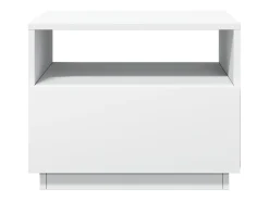 Mesa de centro con luces LED blanco 50x49x40 cm