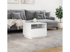 Mesa de centro con luces LED blanco 50x49x40 cm