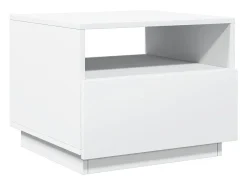 Mesa de centro con luces LED blanco 50x49x40 cm