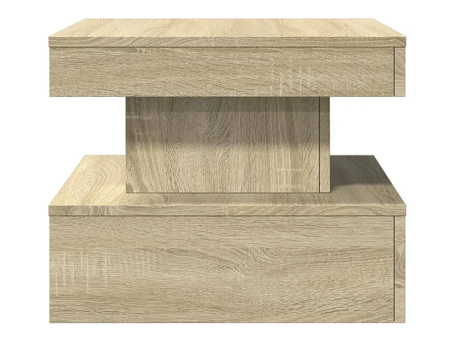 Mesa de centro con luces LED roble Sonoma 50x50x40 cm