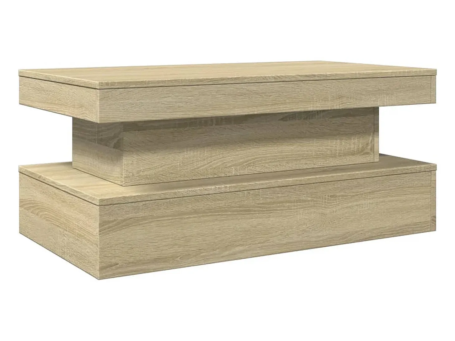 Mesa de centro con luces LED roble Sonoma 90x50x40 cm