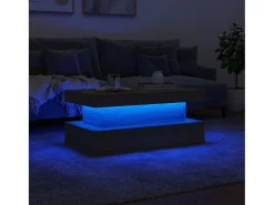 Mesa de centro con luces LED roble Sonoma 90x50x40 cm