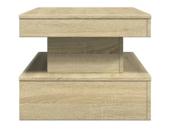 Mesa de centro con luces LED roble Sonoma 90x50x40 cm