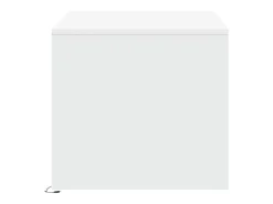 Mesa de centro con luces LED madera ingeniería blanca