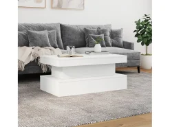 Mesa de centro con luces LED blanco 90x50x40 cm