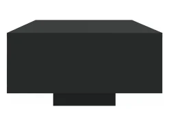 Mesa de centro con luces LED negro 85x55x31 cm