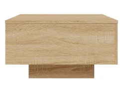 Mesa de centro con luces LED roble Sonoma 55x55x31 cm