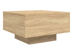 Mesa de centro con luces LED roble Sonoma 55x55x31 cm