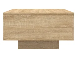 Mesa de centro con luces LED roble Sonoma 55x55x31 cm