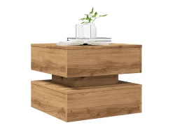 Mesa de centro con luces LED roble artisian 50x50x40 cm