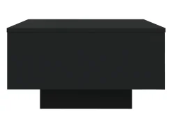 Mesa de centro con luces LED negro 55x55x31 cm