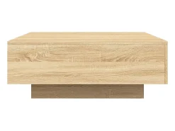 Mesa de centro con luces LED roble Sonoma 80x80x31 cm