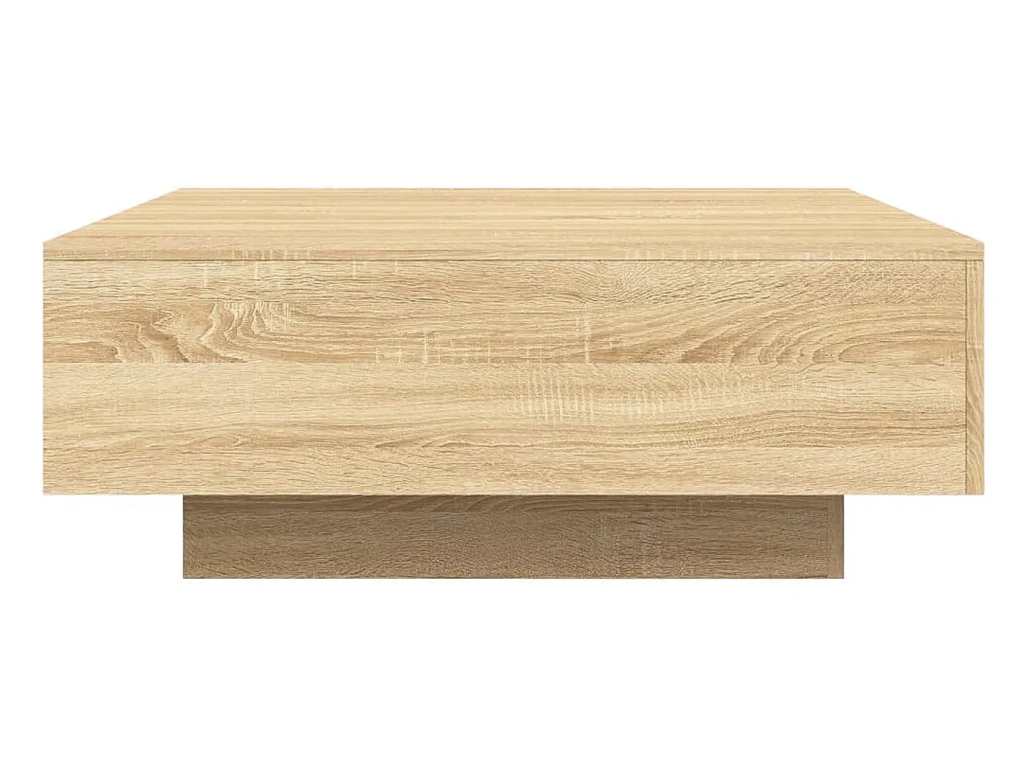 Mesa de centro con luces LED roble Sonoma 80x80x31 cm