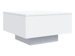 Mesa de centro con luces LED blanco 55x55x31 cm