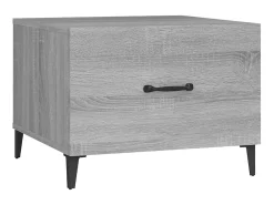 Mesa de centro con patas de metal gris sonoma 50x50x40 cm ES65062
