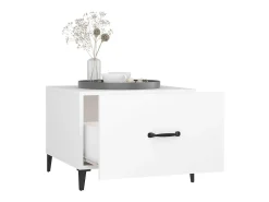 Mesa de centro con patas de metal 2 unidades blanco 50x50x40 cm ES45036