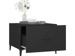 Mesa de centro con patas de metal 2 unidades negro 50x50x40 cm ES84648