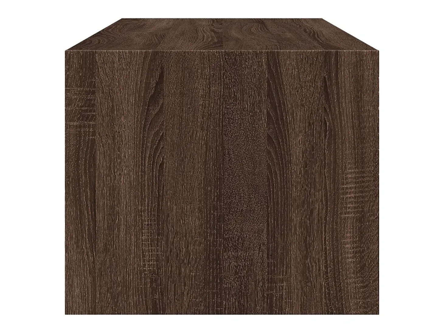 Mesa de centro con puertas de vidrio marrón roble 102x50x42 cm