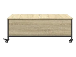 Mesa de centro con ruedas madera ingeniería Sonoma 91x55x34 cm