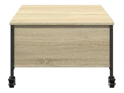 Mesa de centro con ruedas madera ingeniería Sonoma 91x55x34 cm
