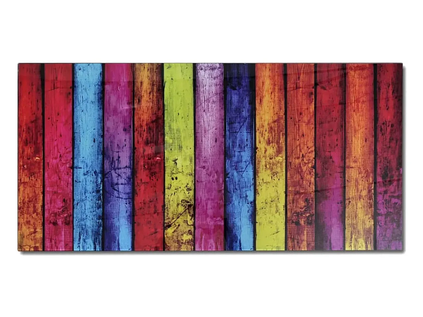 Mesa de centro con superficie con impresión de arcoiris