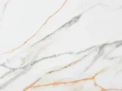 Mesa de centro con tableros pivotantes de cerámica, vidrio templado y metal - Blanco - MANEYA