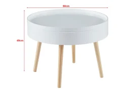 Mesa de centro con tablero extraíble 45 x 60 cm blanca 03_0008427
