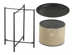 Mesa de centro con tapa extraíble 40 x 35 cm arena negra 03_0008523