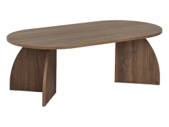 Mesa de centro con tapa ovalada y patas curvas L120 cm - SELENE
