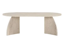 Mesa de centro con tapa ovalada y patas curvas L120 cm - SELENE