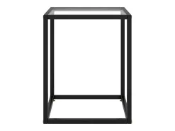 Mesa de centro con vidrio templado negra 40x40x50 cm