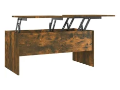 Mesa de centro contrachapado roble ahumado 102x50,5x46,5 cm