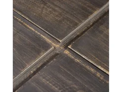 Mesa de centro cuadrada de madera maciza de mango marrón ES31577