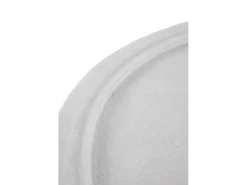 Mesa de centro de 100 cm de diámetro de poliresina cemento blanco