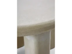 Mesa de centro de 60 cm de diámetro de cemento arena de poliresina